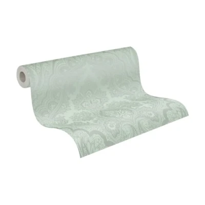 Image de Livingwalls My Home Spa 387081 Papier peint en non tissé style baroque Vert eucalyptus 10,05 x 0,53 m