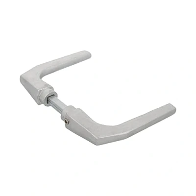 Image de Amig Set de Poignées porte d&#039;intérieur Pognée Modèle 2114 104 x 56 mm Élégant et Simple Taille du carré 8 Poignée Ergonomique Aluminium Argenté