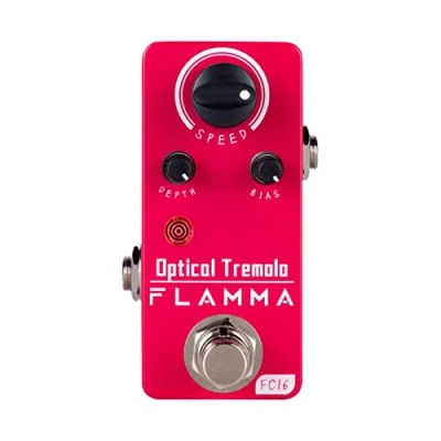 Image de FLAMMA FC16 Trémolo Optique Pédale d’Effet pour Guitare, True Bypass, Format Compact