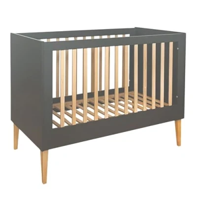 Image de ATB barreau lit Bebe evolutif ILA avec 60x120 Dimension pour en 0 3 âge Blanc Lits Enfant bébé Berceau a barreaux Chambre Bois de Enfants Complete Nourrissons mobilier (Gris)
