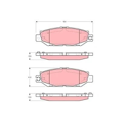 Image de TRW GDB1240 Jeu de plaquettes frein non préparé pour indicateur d&#039;usure LEXUS: LS II, I