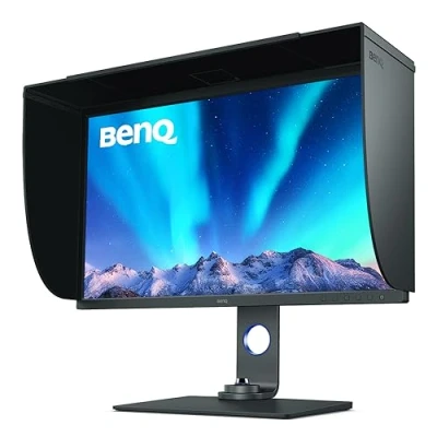 Image de Moniteur photo BenQ SW321C (Technologie AQCOLOR, 32 pouces, 4K UHD, IPS, P3 Wide Color, USB C Charging, DP / HDMI, Hardware Calibration, Height Adjustable) Compatible avec MacBook