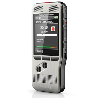 Image de Pocket Mémo DPM6000 avec boutons poussoirs et version SpeechExec abonnement pendant 2 ans