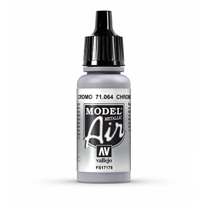 Image de Vallejo Model Air Flacon de peinture acrylique 17 ml Metallic Chrome