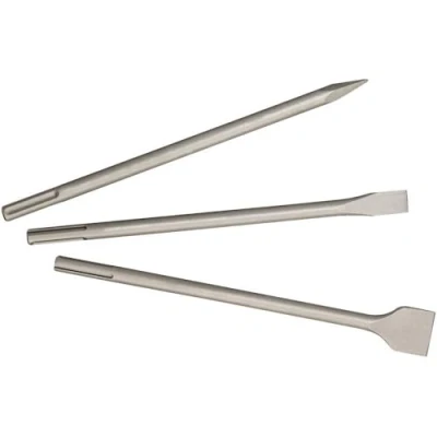 Image de Jeu de 3 burins SDS max Metabo pointu, plat et ébauchoir