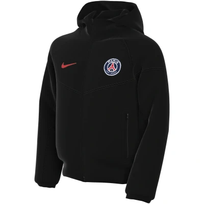 Image de Nike Performance Paris Saintgermain PSG TECH Unisex Sweat zippé pour enfants, Taille: 12 13a, Black/university red