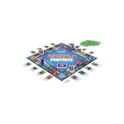 Image de Monopoly Fortnite, Jeu de societe, plateau, Version francaise, Carton, Multicolore, L, 7 jouers