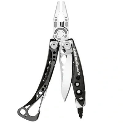 Image de Leatherman Skeletool CX Pince multifonctions de camping avec 7 outils dont une pince, un coupe fil, couteau et bien plus, fabriqué aux Etats Unis, en acier inoxydable