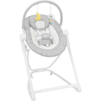Image de Badabulle Transat en Hauteur Compact&#039;Up Candy, réglable sur 5 positions, Dossier ajustable 2 Pliage compact, fixe ou Balancelle