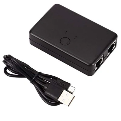 Image de MABSSI Mini 2 Ports Rj45 LAN Hub Network Switch Box Computer Ethernet Internet Adapter Splitter
