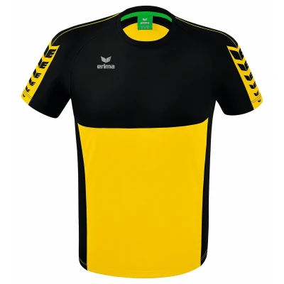 Image de Erima Six Wings Funktions T Shirt, Jaune/Noir, 12 Ans Mixte Enfant
