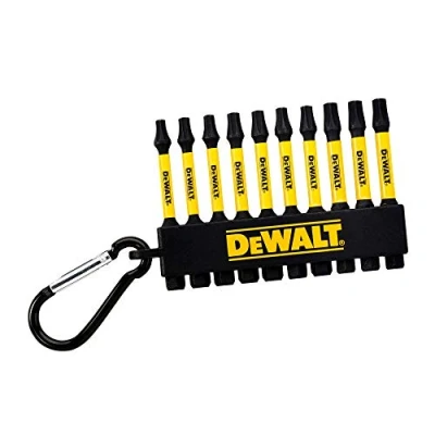 Image de DEWALT DT7275 QZ Lot de 10 anneaux clés Torx Noir/jaune 9,2 x 5,8 1,8 cm