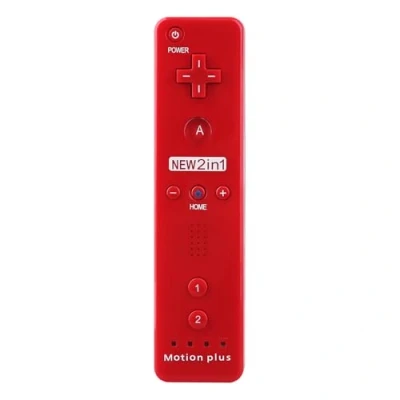 Image de OSTENT Télécommande 2 en 1 Construit Motion Plus Compatible pour Nintendo Wii Console Couleur du jeu Blanc