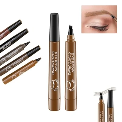 Image de Makefullbeauty Waterproof Eyebrow Pen, Brow Nexavale Eyebrow, Brow, 4 Tip Microblade Pen (04)