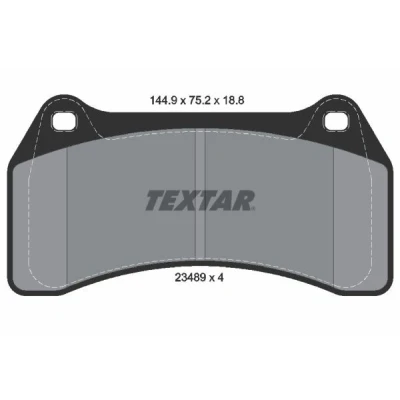 Image de TEXTAR 2348901 Jeu de plaquettes frein non préparé pour indicateur d&#039;usure JAGUAR: S Type, XJ Berline