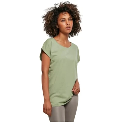 Image de Build Your Brand Femme By021 ladies Extended Shoulder Tee T Shirt À Épaules Dénudées pour, Salvia, S EU