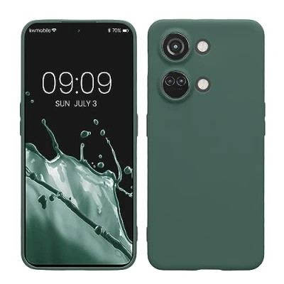 Image de kwmobile Housse Compatible avec OnePlus Nord 3 5G Coque de téléphone en TPU Protection Appareil Photo Vert Sapin