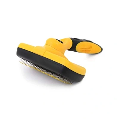 Image de lionto Brosse pour Chien autonettoyante Chat Poils Morts sous Poil adaptée aux mi Longs à