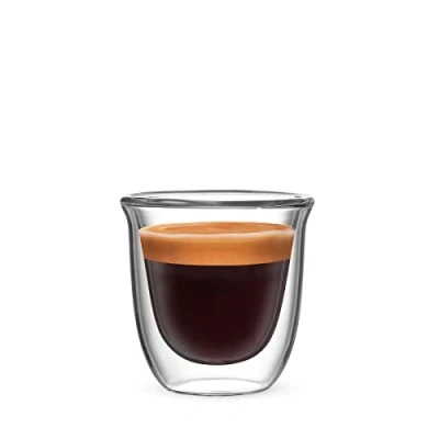 Image de Bialetti Set 2 Verre Double Wall Firenze, 80ml, Isolation Thermique, Borosilicaté