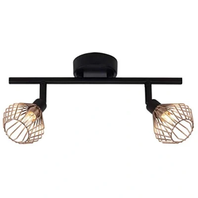 Image de BRILLIANT lampe Dalma spot tube 2 flg noir/cuivre 2x QT14, G9, 33W, adapté aux lampes à culot broche (non incluses) Échelle A ++ E Têtes pivotantes