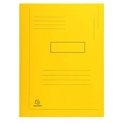 Image de Exacompta Réf. 445009E Carton de 50 chemises imprimées avec 2 rabats Forever® 290 g/m² 100% recyclées et certifiées Ange Bleu dimensions 24 x 32 cm pour format A4 couleur jaune