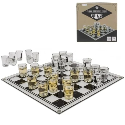 Image de Luxury Bougies Jeu d&#039;échecs avec 32 Verres 35 x cm dans Une boîte Cadeau