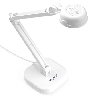 Image de INSWAN INS 1 Visualiseur/Caméra de Document USB autofocus, éclairage LED, Microphone, conférences Web, Cours à Distance, pour Windows, Mac, Chromebook