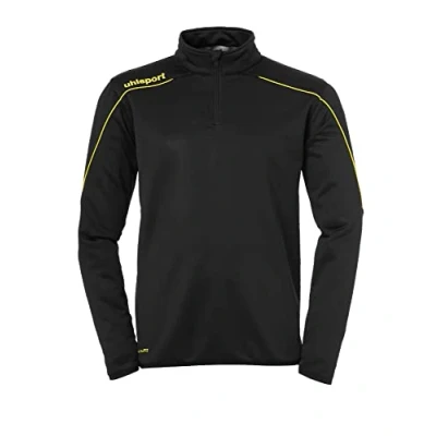 Image de uhlsport Stream 22 1/4 Zip Top Type de Haut Enfant, Bleu Azur/Jaune, 12 Ans