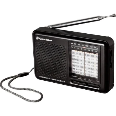 Image de Roadstar TRA 2989 Radio Analogique Multibande AM/FM/SW Portable, sur Secteur ou Piles, Écouteurs Inclus, Transistor Petit et Léger pour la Maison, Cuisine, Excellente Réception, Noir