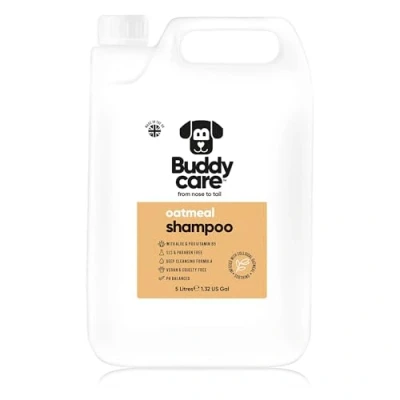 Image de Shampooing à l&#039;avoine par Buddycare pour Chiens la Peau irritée Apaisant et réhydratant avec de l&#039;aloe Vera provitamine B5 (5L)