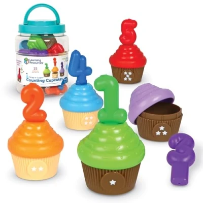 Image de Learning Resources Snap n Learn Cupcakes pour Compter, éducatifs, Tout, activités d&#039;apprentissage Maternelle Petite Section, Jouets Montessori, dès 18 Mois, LER6724