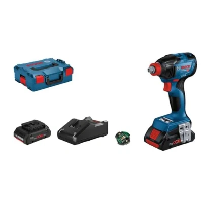Image de Bosch Professional 18V System boulonneuse sans fil GDX 210 C (couple maxi Nm, avec 1 module Bluetooth, 2 batteries ProCORE18V 4.0Ah, chargeur rapide GAL 40, dans L BOXX 136)
