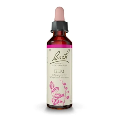 Image de Fleurs de Bach Original Elm, No 11, pour plus d&#039;assurance, aide à regagner confiance en soi. Elixir floral naturel le bien être émotionnel. Compte Gouttes 20ml, Vegan
