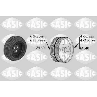 Image de SASIC 2150028 Poulie Damper 140, 160 FORD: Transit Mk6 Van, Minibus, Сamion à Plateau/Сhâssis, CITROËN: Jumper II Van