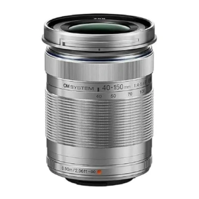 Image de Om SYSTEM M.Zuiko Objectif Digital Ed 40 150mm F4 5.6, Zoom téléphoto, Compatible Tout Appareil Micro 4/3 (modèles Olympus D &amp; Pen, Panasonic série G), Argent