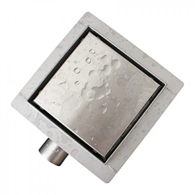 Image de Caniveau de douche T02 en acier inoxydable pour drain inclus largeur sélectionnable, Dimension:15 x 15 cm