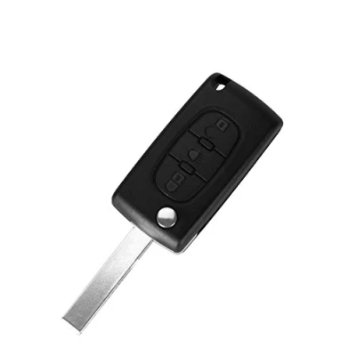 Image de Coque clé pour Citroen C4 C5 Picasso C6 CE0536 Lame avec Rainure 3 Boutons Modèle Emplacement Pile Plip télécommande Phonillico®