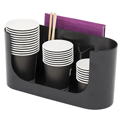 Image de ALBA RDVCUP Rangement de gobelets Plastique/ABS Noir 27 x 13 17,5 cm