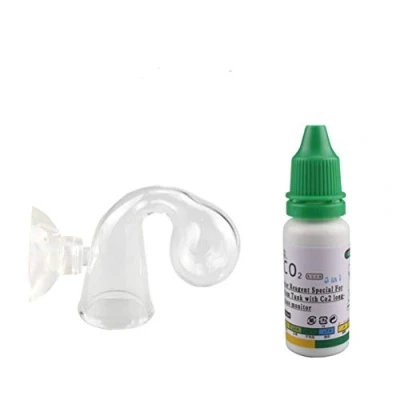 Image de Calayu CO2 Drop Checker Moniteur de test avec ventouse, liquide 15 ml, équipement d&#039;aquarium