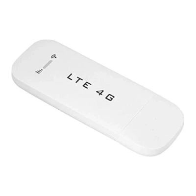 Image de Modem Clé USB 4G LTE, Adaptateur Réseau sans Fil avec Point d&#039;Accès WiFi, Carte TF Prise en Charge de Routeur WiFi Hotspot (32G) / SIM, Blanc(avec Fonction WiFi)
