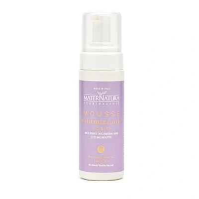 Image de Maternatura, Mousse Volumisante pour Cheveux Fins à la Violette, Crée du Volume aux Racines, Apporte Structure et Douceur, Routine Beauté Bio Fins, Made in Italy 150 ml
