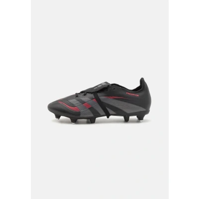 Image de adidas Mixte Predator League Fold Over Tongue Soft Ground Football Boots Chaussures, Core Black/Grey Four/Lucid Red, 42 EU