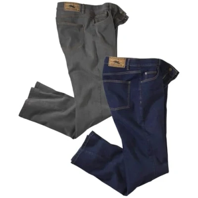 Image de ATLAS FOR MEN Lot de 2 Jeans Regular Stretch Confort 42