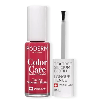 Image de Poderm Color Care Tea Tree Vernis à ongles No 437 Rouge Noir