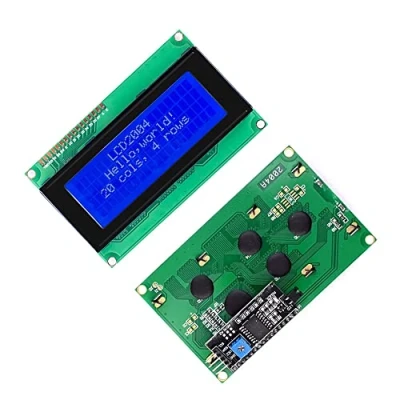 Image de iHaospace LCD2004 I2C IIC 2004 20x4 2004A Blue Screen Serial LCD Module for Arduino Character LCD/w IIC/I2C Interface Adapter