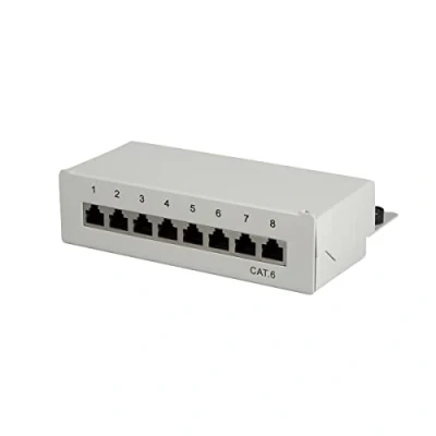Image de LogiLink NP0016A baie de branchements baies (8x RJ 45, Cat6, Gris, ISO/IEC 11801 Е)