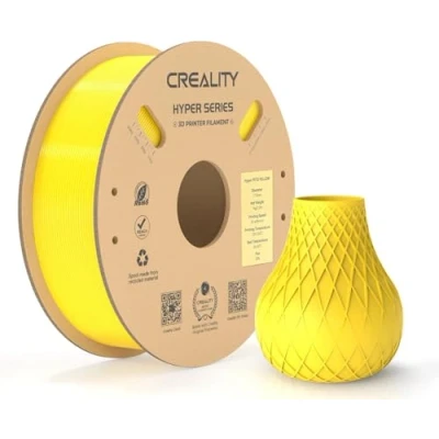 Image de Creality Hyper PETG Filament de 1.75 mm, Haute Vitesse 30 600 mm/s pour Imprimante 3D, Précision Dimensionnelle ± 0.03 La Plupart des Imprimantes Bobine 1 KG, Jaune