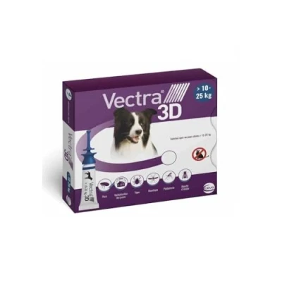 Image de Vectra 3D Chien 10 KG 25 Spot on, solution cutanée antiparasitaire externe. bt 4