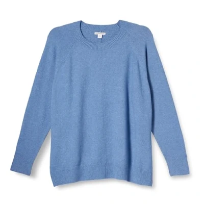 Image de Amazon Essentials Pull Ras du Cou Coupe Classique à Manches Longues Doux Au Toucher Femme, Bleuet, S