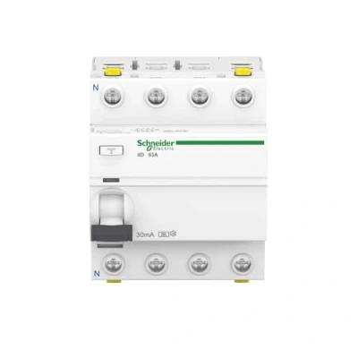 Image de Schneider A9Z21463 Disjoncteur différentiel iID, 4P, 63A, 30mA Type A Blanc